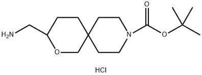 tert-Butyl 3-(aminomethyl)-2-oxa-9-azaspiro[5.5]undecane-9-carboxylate hydrochloride Structural