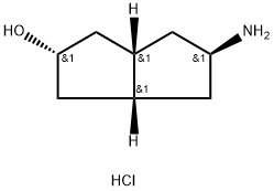 rel-(2r,3aR,5r,6aS)-5-Aminooctahydropentalen-2-ol hydrochloride Structural