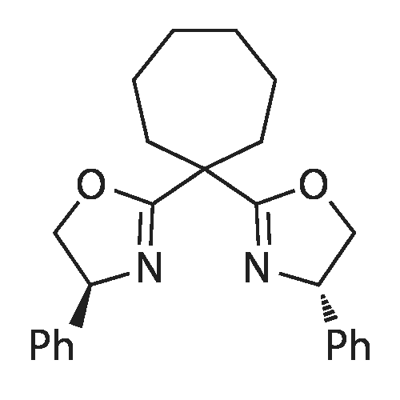 (4S,4'S)-2,2'-(Cycloheptane-1,1-diyl)bis(4-phenyl-4,5-dihydrooxazole) Structural