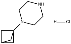 Piperazine, 1-bicyclo[1.1.1]pent-1-yl-, hydrochloride (1:1) Structural