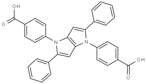 2,5-phenyl-n, N-bis (4-carboxyphenyl) - [3,2-b] pyrrolopyrrole Structural