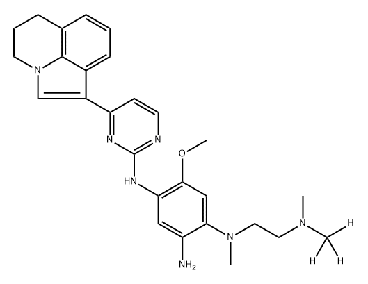 1,2,4-Benzenetriamine, N4-[4-(5,6-dihydro-4H-pyrrolo[3,2,1-ij]quinolin-1-yl)-2-pyrimidinyl]-5-methoxy-N1-methyl-N1-[2-(methylmethyl-d3-amino)ethyl]-