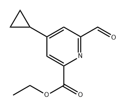 ethyl 4-cyclopropyl-6-formylpicolinate Structural