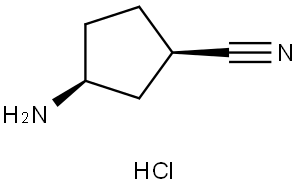 rac-(1R,3S)-3-aminocyclopentane-1-carbonitrile hydrochloride Structural