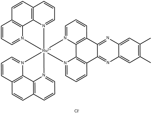 Ruthenium(II) dichloride didipyrido[3,2-a:2',3'-c]phenazine-9,14-diide Structural