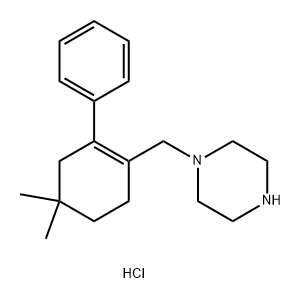 Piperazine, 1-[(4,4-dimethyl-2-phenyl-1-cyclohexen-1-yl)methyl]-, hydrochloride (1:2) Structural
