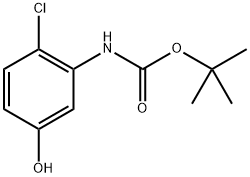 tert-Butyl (2-chloro-5-hydroxyphenyl)carbamate Structural