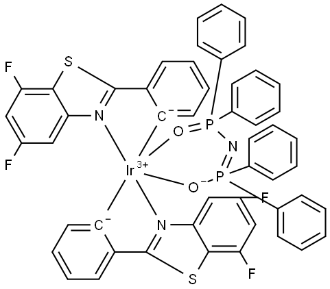 Bis(5,7-difluoro-2-phenylbenzo[d]thiazole)(tetraphenylimidodiphosphinate)iridium(III) Structural