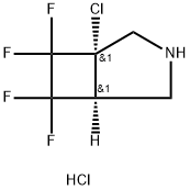 rac-(1R,5R)-1-chloro-6,6,7,7-tetrafluoro-3-azabicyclo[3.2.0]heptane hydrochloride, cis Structural