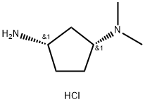 rac-(1R,3S)-N1,N1-dimethylcyclopentane-1,3-diamine dihydrochloride, cis Structural