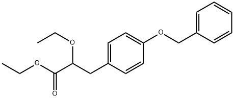 Benzenepropanoic acid, α-ethoxy-4-(phenylmethoxy)-, ethyl ester Structural