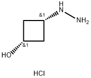 rel-(1s,3s)-3-hydrazinylcyclobutan-1-ol dihydrochloride Structural