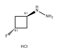 rel-[(1r,3r)-3-fluorocyclobutyl]hydrazine dihydrochloride Structural