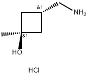 trans-3-hydroxy-3-methylcyclobutane-1-methamine hydrochloride Structural