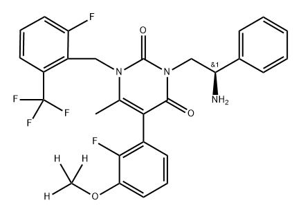 De(ethyl buytrate) Elagolix Methoxy-d3 Structural