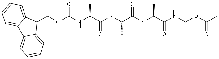 L-Alaninamide, N-[(9H-fluoren-9-ylmethoxy)carbonyl]-L-alanyl-L-alanyl-N-[(acetyloxy)methyl]- Structural