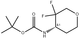 tert-butyl [(4S)-3.3-difluorotetrahydro-2H-pyran-4-yl]carbamate Structural