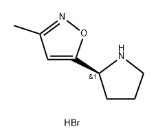 Isoxazole, 3-methyl-5-(2S)-2-pyrrolidinyl-, hydrobromide (1:1) Structural