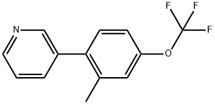 Pyridine, 3-[2-methyl-4-(trifluoromethoxy)phenyl]- Structural