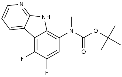 Carbamic acid, N-(5,6-difluoro-9H-pyrido[2,3-b]indol-8-yl)-N-methyl-, 1,1-dimethylethyl ester Structural