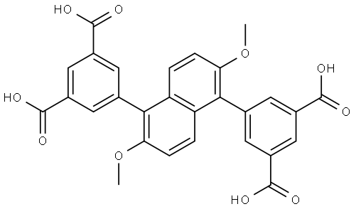5,5'-(2,6-Dimethoxynaphthalene-1,5-diyl)diisophthalic acid Structural