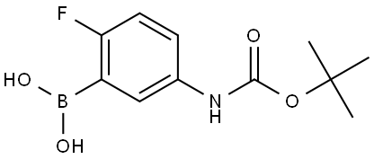 5-(Boc-amino)-2-fluorophenylboronic Acid Structural