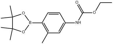 Ethyl N-[3-methyl-4-(4,4,5,5-tetramethyl-1,3,2-dioxaborolan-2-yl)phenyl]carba... Structural