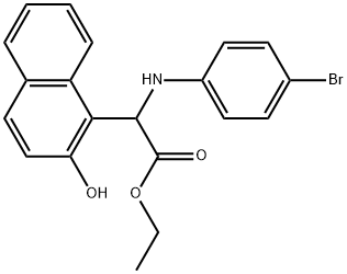 ethyl 2-((4-bromophenyl)amino)-2-(2-hydroxynaphthalen-1-yl)acetate Structural