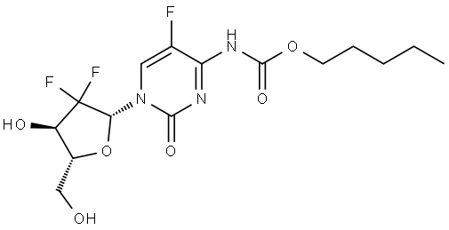 Cytidine, 2′-deoxy-2′,2′,5-trifluoro-N-[(pentyloxy)carbonyl]- Structural