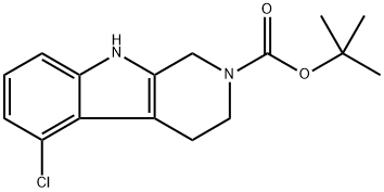 tert-butyl 5-chloro-3,4-dihydro-1H-pyrido[3,4-b]indole-2(9H)-carboxylate Structural