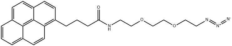 1-Pyrenebutyric acid-PEG2-azide Structural