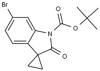 tert-butyl 6'-bromo-2'-oxospiro[cyclopropane-1,3'-indoline]-1'-carboxylate Structural