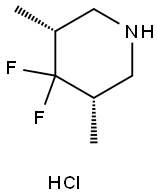 rel-(3R,5S)-4,4-Difluoro-3,5-dimethylpiperidine hydrochloride Structural