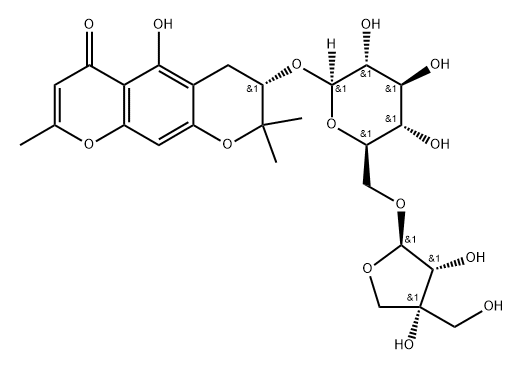 6"-apiosyl sec-O-glucosylhamaudol Structural