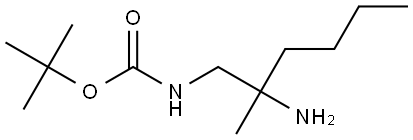 tert-Butyl (2-amino-2-methylhexyl)carbamate Structural
