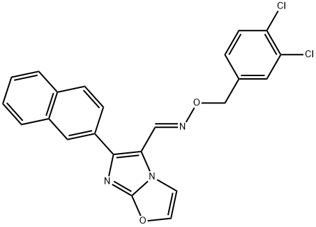 Imidazo[2,1-b]oxazole-5-carboxaldehyde, 6-(2-naphthalenyl)-, O-[(3,4-dichlorophenyl)methyl]oxime, [C(E)]- Structural