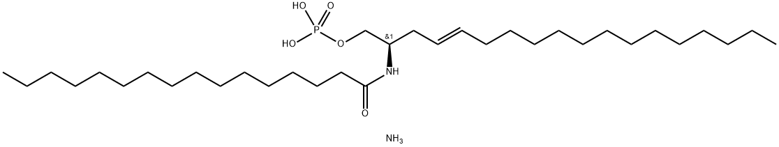 Hexadecanamide, N-[(1R,3E)-1-[(phosphonooxy)methyl]-3-heptadecen-1-yl]-, ammonium salt (1:1) Structural