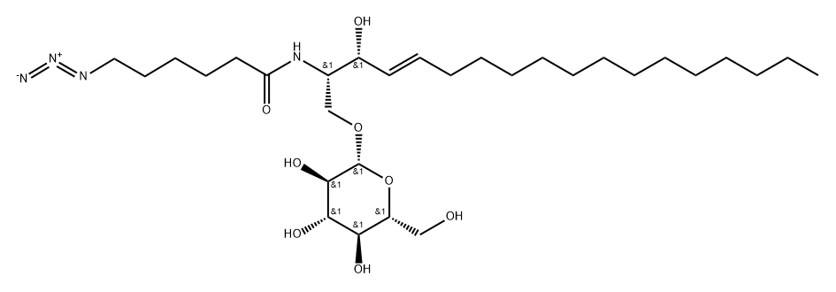 Hexanamide, 6-azido-N-[(1S,2R,3E)-1-[(β-D-glucopyranosyloxy)methyl]-2-hydroxy-3-heptadecen-1-yl]- Structural