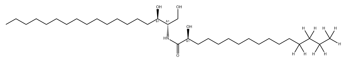 Hexadecanamide-13,13,14,14,15,15,16,16,16-d9, 2-hydroxy-N-[(1S,2R)-2-hydroxy-1-(hydroxymethyl)heptadecyl]-, (2S)- Structural