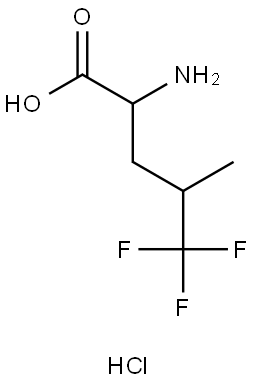 2-amino-5,55-trifluoro-4-methylpentanoicacid hydrochloride Structural