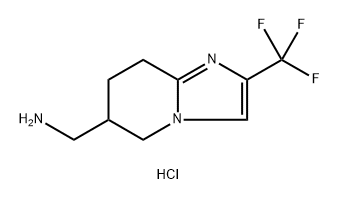 Imidazo[1,2-a]pyridine-6-methanamine, 5,6,7,8-tetrahydro-2-(trifluoromethyl)-, hydrochloride (1:2) Structural