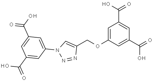 5-(4-((3,5-dicarboxyphenoxy)methyl)-1H-1,2,3-triazol-1-yl)isophthalic acid Structural