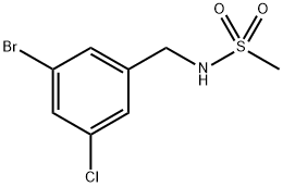 N-(3-Bromo-5-chlorobenzyl)methanesulfonamide Structural