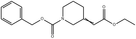benzyl (E)-3-(2-ethoxy-2-oxoethylidene)piperidine-1-carboxylate Structural