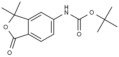 tert-butyl (3,3-dimethyl-1-oxo-1,3-dihydroisobenzofuran-5-yl)carbamate Structural