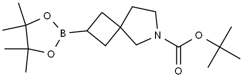 6-Azaspiro[3.4]octane-6-carboxylic acid, 2-(4,4,5,5-tetramethyl-1,3,2-dioxaborolan-2-yl)-, 1,1-dimethylethyl ester Structural