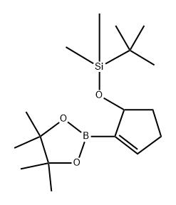 tert-Butyldimethyl((2-(4,4,5,5-tetramethyl-1,3,2-dioxaborolan-2-yl)cyclopent-2-en-1-yl)oxy)silane