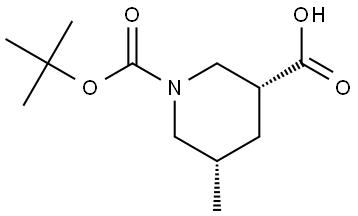 rel-1-(1,1-Dimethylethyl) (3R,5S)-5-methyl-1,3-piperidinedicarboxylate Structural