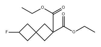 Diethyl 6-fluorospiro[3.3]heptane-2,2-dicarboxylate Structural