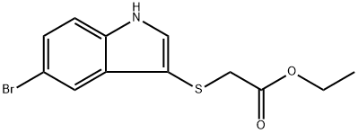 Ethyl 2-((5-bromo-1H-indol-3-yl)thio)acetate Structural